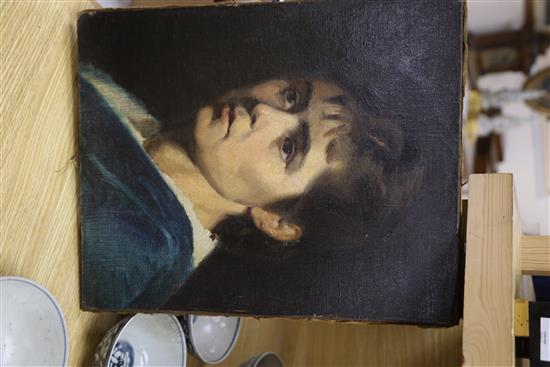 Johanne Krebs, oil on canvas, Portrait of a lady, 43 x 35cm